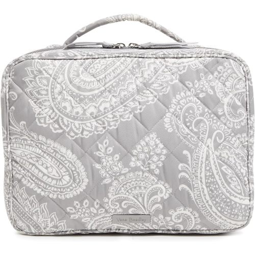 Vera Bradley Women's Performance Twill Zip Hanging Travel Organizer Accessory, Cloud Gray Paisley, One Size