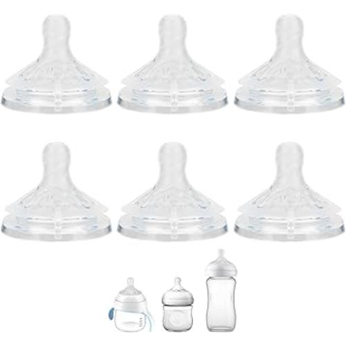 Silicone Nipple for Philips Avent Natural Baby Bottles and Natural Trainer Sippy Cup, Extra Fast Flow (Flow 5), 6m+, 6 Count