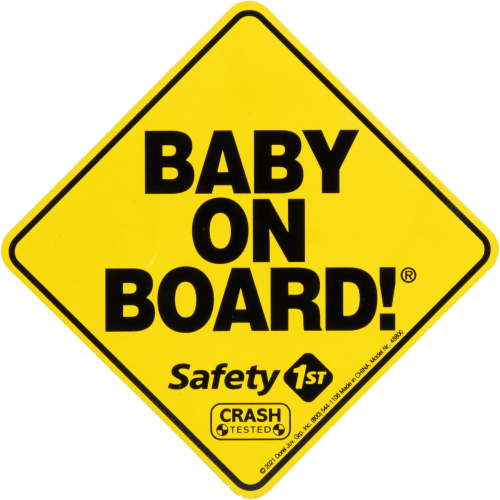 Safety 1st Baby On Board Magnet 4 x 4, Yellow