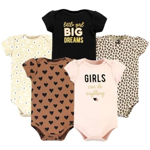 Hudson Baby Unisex Baby Cotton Bodysuits (5 Piece)