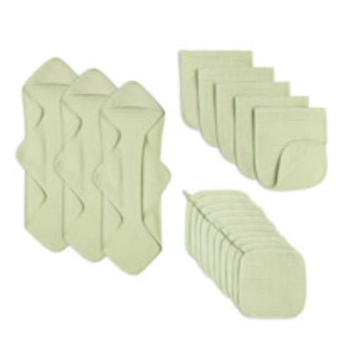 Small Story Muslin Essentials 18-Piece Gift Set - Sage
