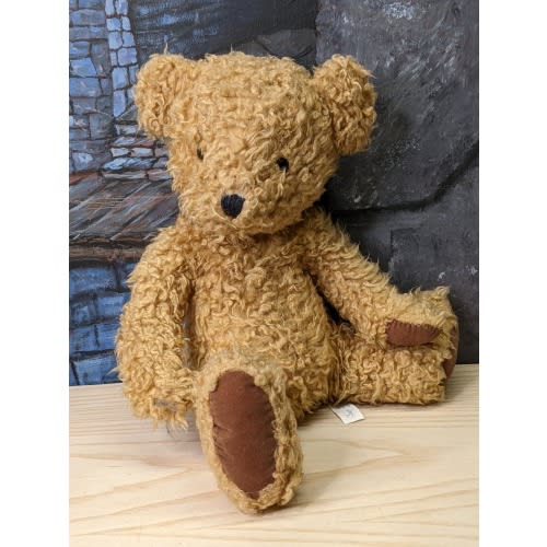 Vintage Wishpets Mindy Plush Teddy Bear Gift 90s Wish Pets 1997 15" Soft Curly Stuffed Animal toy Sitting Childhood Wish Pets Brown playmate