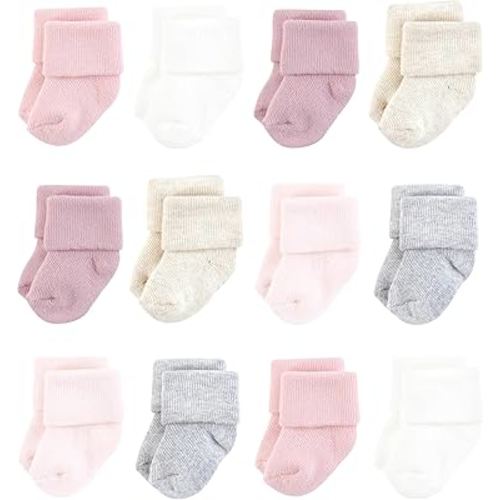 Hudson Baby Baby 8-pack Cotton Rich Newborn and Terry Socks