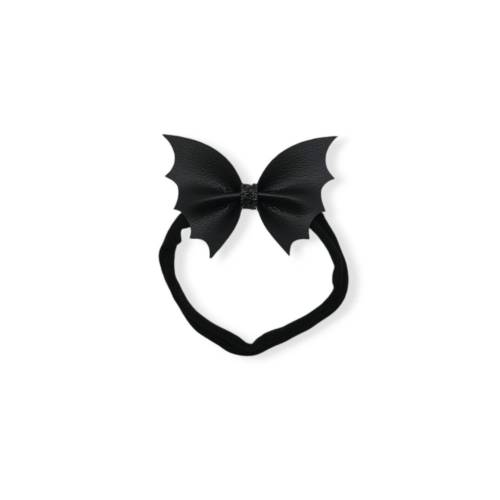 Black Bat Headband, Bat Wings Hair Bow, Bat Baby Nylon Headband, Bat Hair Bow, Halloween Hair Bow, Halloween Headband, Newborn Bat Headband