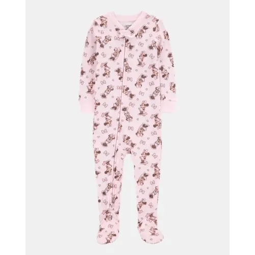 Baby Girl Disney© Minnie Mouse Snug Fit Cotton Footie 1-Piece Pajamas - Pink | Carter's