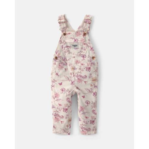 Baby Girl Floral Overalls - Ivory - OshKosh B'gosh | Carter's
