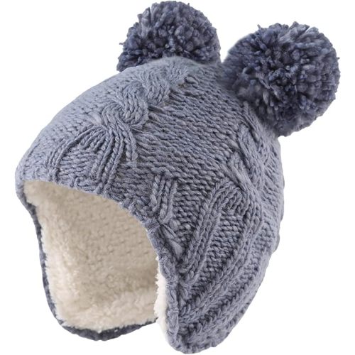 Zsedrut Winter Baby Boy Hats Pompom Baby Beanie for Girls Fleece Newborn Infant Toddler Beanie
