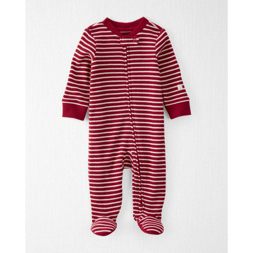 Baby Organic Cotton Waffle Knit Striped Sleep & Play Pajamas - Little Planet | Carter's