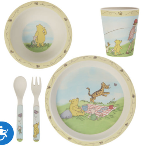 5-Piece Classic Pooh Mealtime Gift Set - Precious Moments Co. Inc.