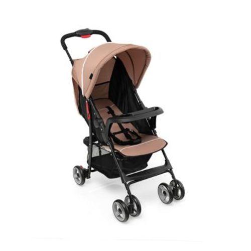 Lightweight Foldable Travel Stroller for Toddlers with Canopy and Reclining Seat, Coffee, 6-36 Months