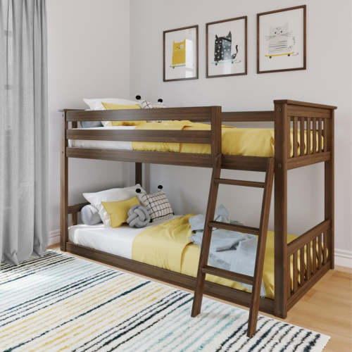 Twin Over Twin Low Bunk Bed