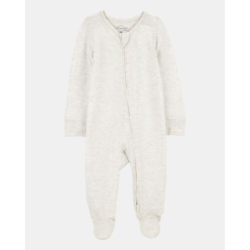Baby Solid 2-Way Zip PurelySoft Sleep & Play Pajamas - Grey