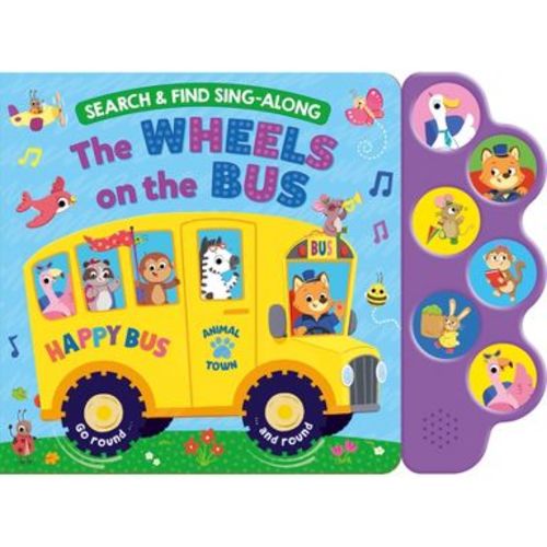 Search & Find: Wheels on the Bus (6-Button Sound Book) - by Kidsbooks Publishing (Board Book)