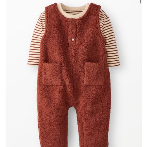 Baby Long Sleeve T-Shirt & Fleece Overalls Set | Hanna Andersson