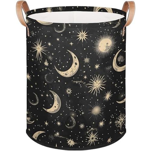 Moon Sun Large Laundry Basket Hamper Collapsible Storage Bin for Blankets Kids Toys Dirty Clothes Tall Baby Nursery Hamper for Bathroom Boys Bedroom Decor Gift Basket