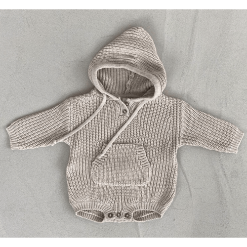 Boho Knitted Hooded Romper – The Boho Bebe