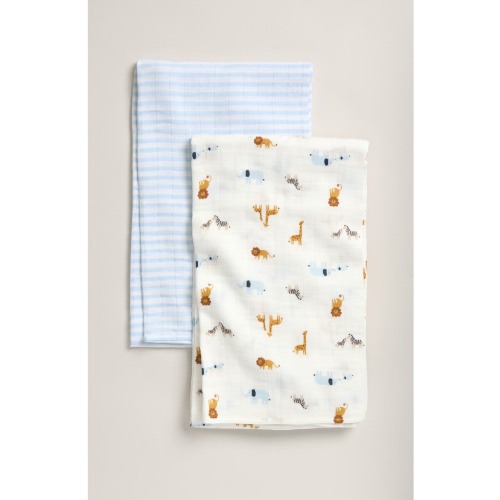 2-Pack Assorted Muslin Swaddles