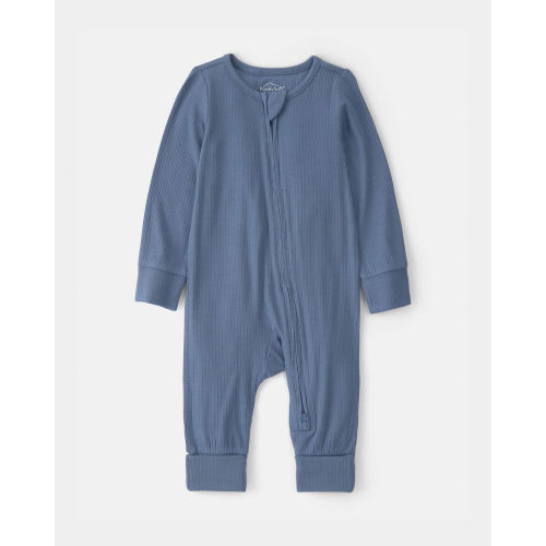 Baby Boy 2-Way Zip PurelySoft Sleep & Play Pajama - Blue | Carter's