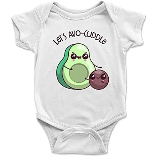 Brain Juice Tees Unisex Avocado Baby Onesie Cute Newborn Bodysuit Vegan Baby Clothes Shirt For Kids - Avocado Onesie®