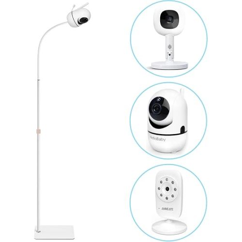 AISVAN Adjustable Height Baby Monitor Floor Stand Holder for Hellobaby HB6560/HB6550 HB65/HB66/HB248 Baby Monitor and Also Compatible with The Nanit Pro Smart Monitor & Flex Stand