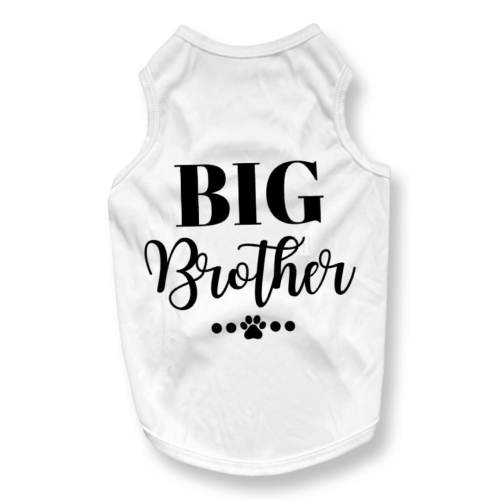 Big Brother Dog Shirt – Pet Tee for Baby Announcement, Dog Sibling Pregnancy Reveal Outfit, Small Dog New Baby Reveal Clothes