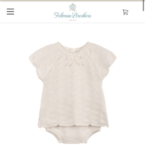 Girls Lacy Knit Set I Baby 2-Piece White Knit Set | Feltman Brothers