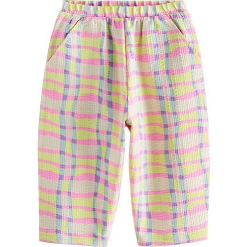 Kids' Crinkled Wide Leg Stretch Cotton Pants, 1.5-2Y