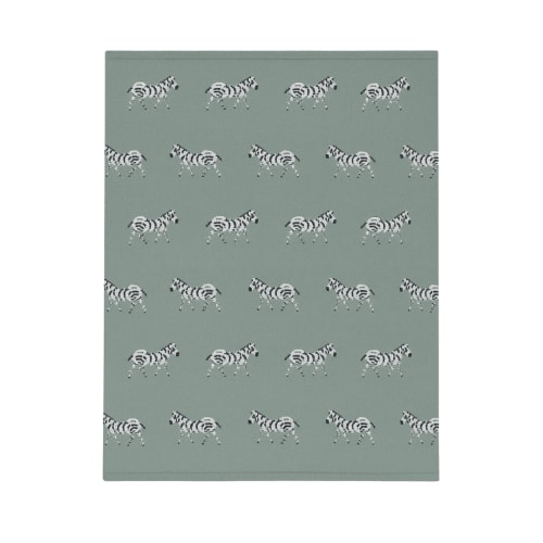 Manhattan Kids Zebra Print Cotton Knit Baby Blanket | Soft Safari Blanket for Boys & Girls | Cotton Baby Swaddle Blanket | Lightweight Jungle Nursery Throw