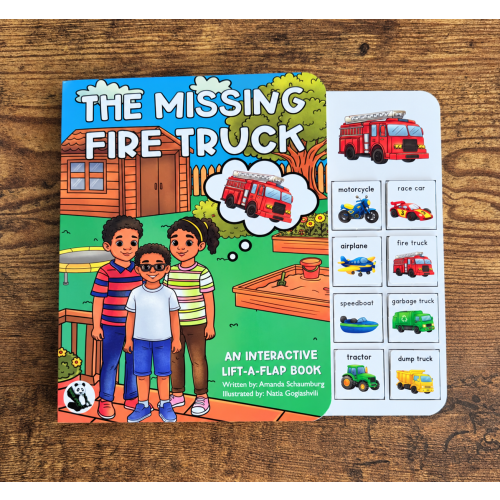 NEW The Missing Fire Truck ~ Lift-a-Flap Board Book + downloadable extras