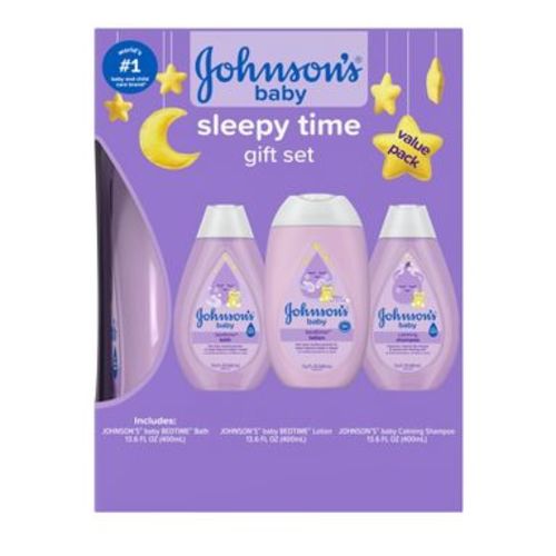 Johnson's Sleepy Time Bedtime Baby Gift Set Includes Baby Bath Shampoo, Wash & Body Lotion - 3ct