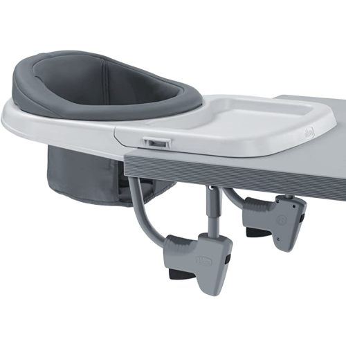 Chicco FastLock 360 Rotating Hook-On High Chair, Portable High Chair for Babies and Toddlers, Sets up in Seconds | Charcoal/Grey