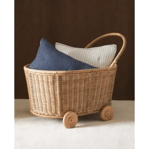 KIDS RATTAN CART WITH WHEELS - BASKETS AND STORAGE - KIDS AND BABY | Zara Home United States of America