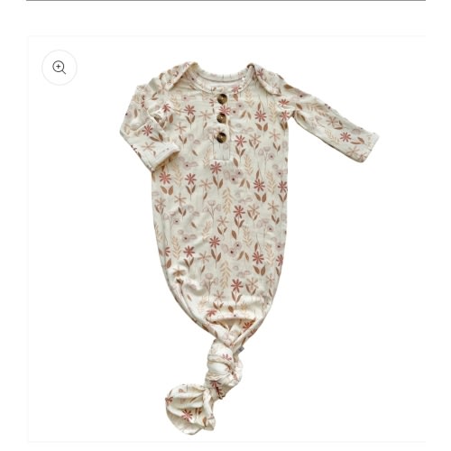 Knotted Baby Gown -  Wildflower