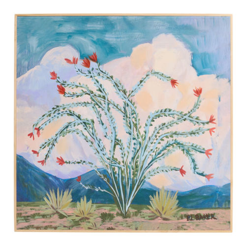 Ocotillo Big Bend by El Baker Framed Canvas Wall Art