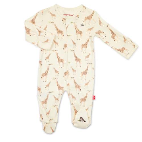 Magnetic Organic Cotton Footie | Giraffe