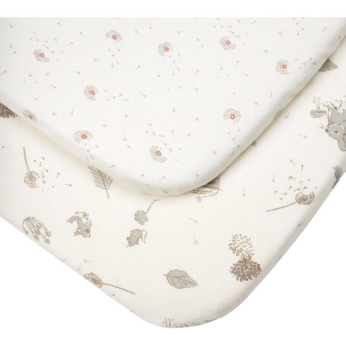 Tutti Bambini Premium Bassinet Sheets, 2 Pack, Cocoon | Soft & Breathable Bamboo Viscose Jersey, Double-Strength Bedside Sleeper Sheets
