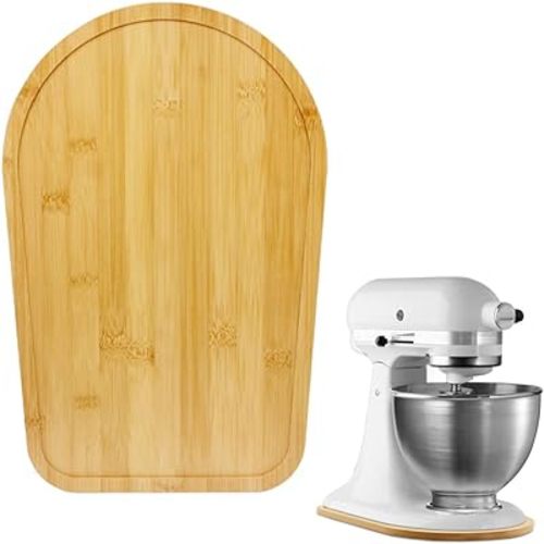 Compatible with Kitchen aid 4.5-5 Qt Bamboo Mixer Slider - Appliance Slider for Tilt Head Kitchen aid Stand Mixer Artisan, Countertop Storage Mover Sliding Tray Accessories Attachments