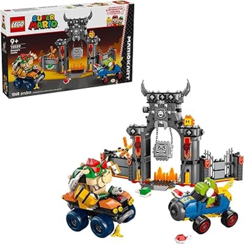LEGO Super Mario: Mario Kart – Bowser’s Castle Building Toy for Kids - Pretend Play Set for Boys & Girls, Ages 9+ - Nintendo Gift Idea for Young Gamers - W/Yoshi & Bowser Toy Figures - 72039