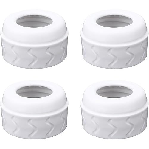 4pcs Bottle Nipple Collars Rings, Compatible with Dr. Brown's Narrow Plastic & Glass Bottles Bottles 4oz & 8oz No Leak or Spills Replacement Bottle Nipple Ring Collars Baby Feeding Accessories