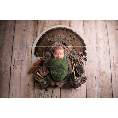 Turkey Hunting themed newborn digital background Hunting themed face insert newborn digital prop