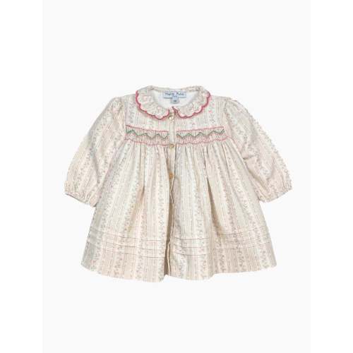 Amanda Smocked Baby Dress in Victorian Farandole