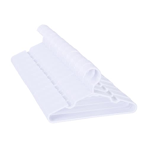 120 Pack White Kids Hangers 11.6 Inch - Baby Clothes Hangers for Toddler & Child, Durable Plastic Children's Hangers for Closet, Pants, Coats, Skirts (Non-Slip, Space-Saving)