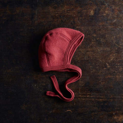 Baby Merino Wool Fleece Bonnet - Saffron Melange