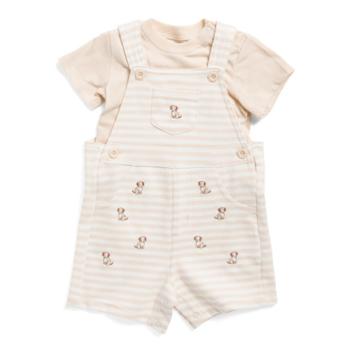 Newborn Boys 2pc Puppies Knit Top And Overalls Set | Baby Boys (0-24m) | Marshalls