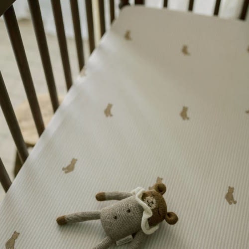 Organic Jersey Crib Sheet (TROUT PRINT)