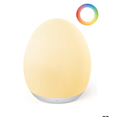 JolyWell Night Light for Kids, Baby Night Light with 7 Colors Changing Mode & Stepless Dimming, Nursery Night Light BPA Free,Rechargeable Egg Night Light for Breastfeeding 1h Timer & Touch Control