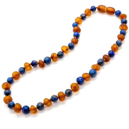 12.5 14-15 ADHD Teething Raw Cognac Lapis Lazuli Baltic Amber Toddler