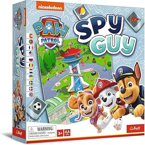Trefl - Spy Guy Paw Patrol Lookout, Cooperative Detective Game, Family Board Game, Chase and The Team Searching for Clues, Huge Cartoon Board, for Adults and Children Aged 3 and Over