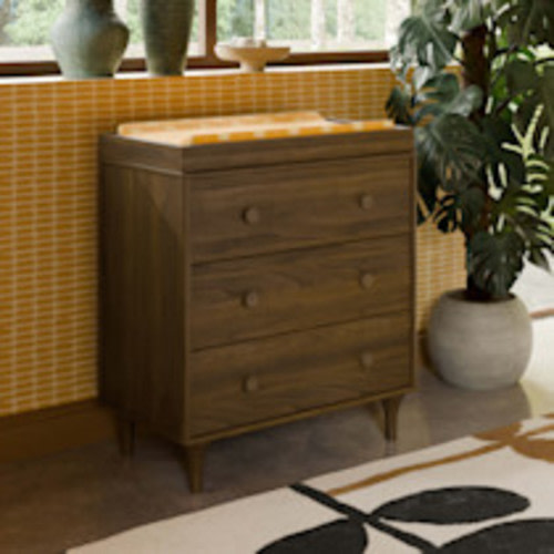 babyletto Lolly 3-Drawer Changer Dresser - Natural Walnut