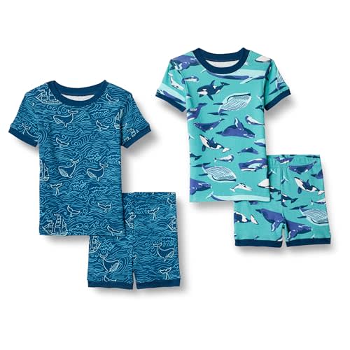 Amazon Essentials Babies, Toddlers and Boys' Snug-Fit Cotton Pajama Set, Multipacks